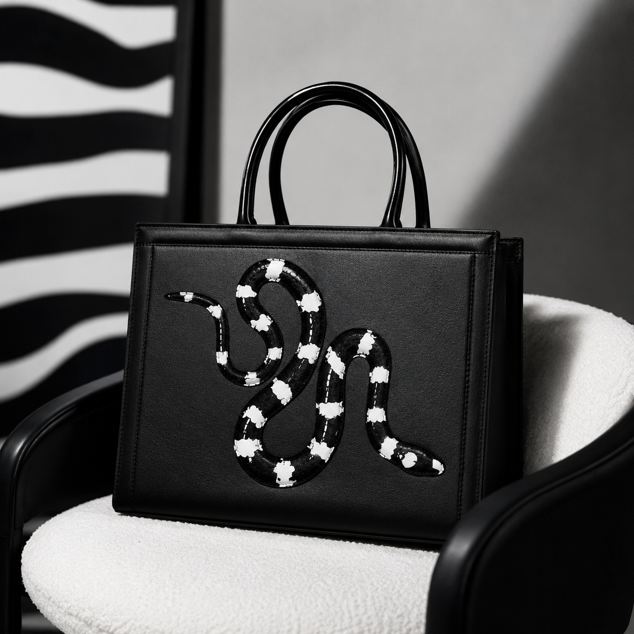 Serpent Leather Tote
