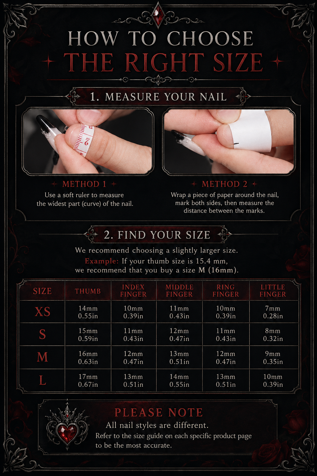 Crimson Veil Nailset