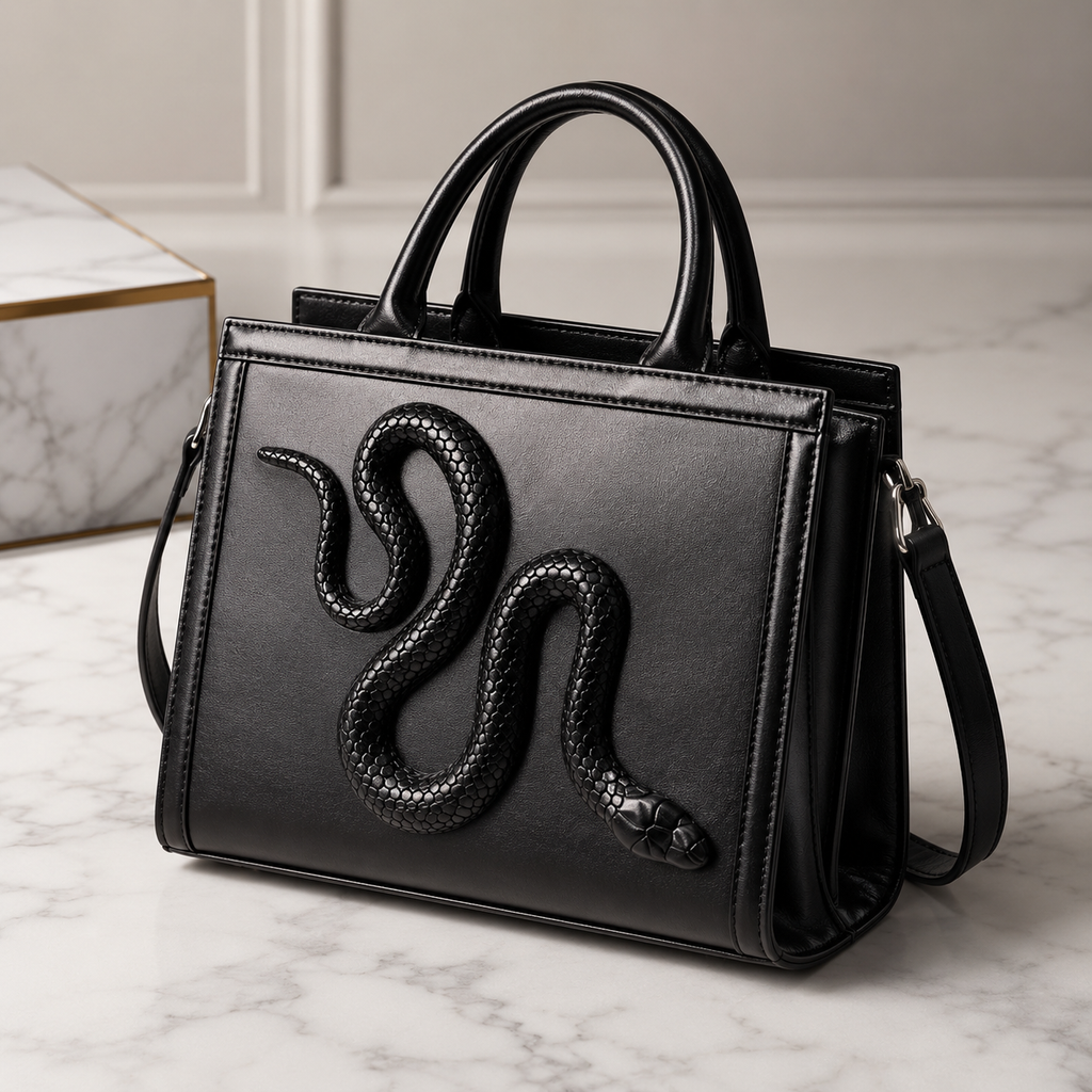 Serpent Leather Tote