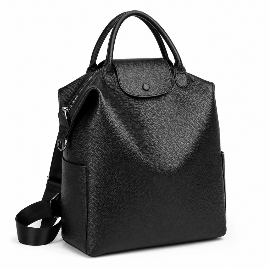 Midnight Carryall Convertible Leather Bag