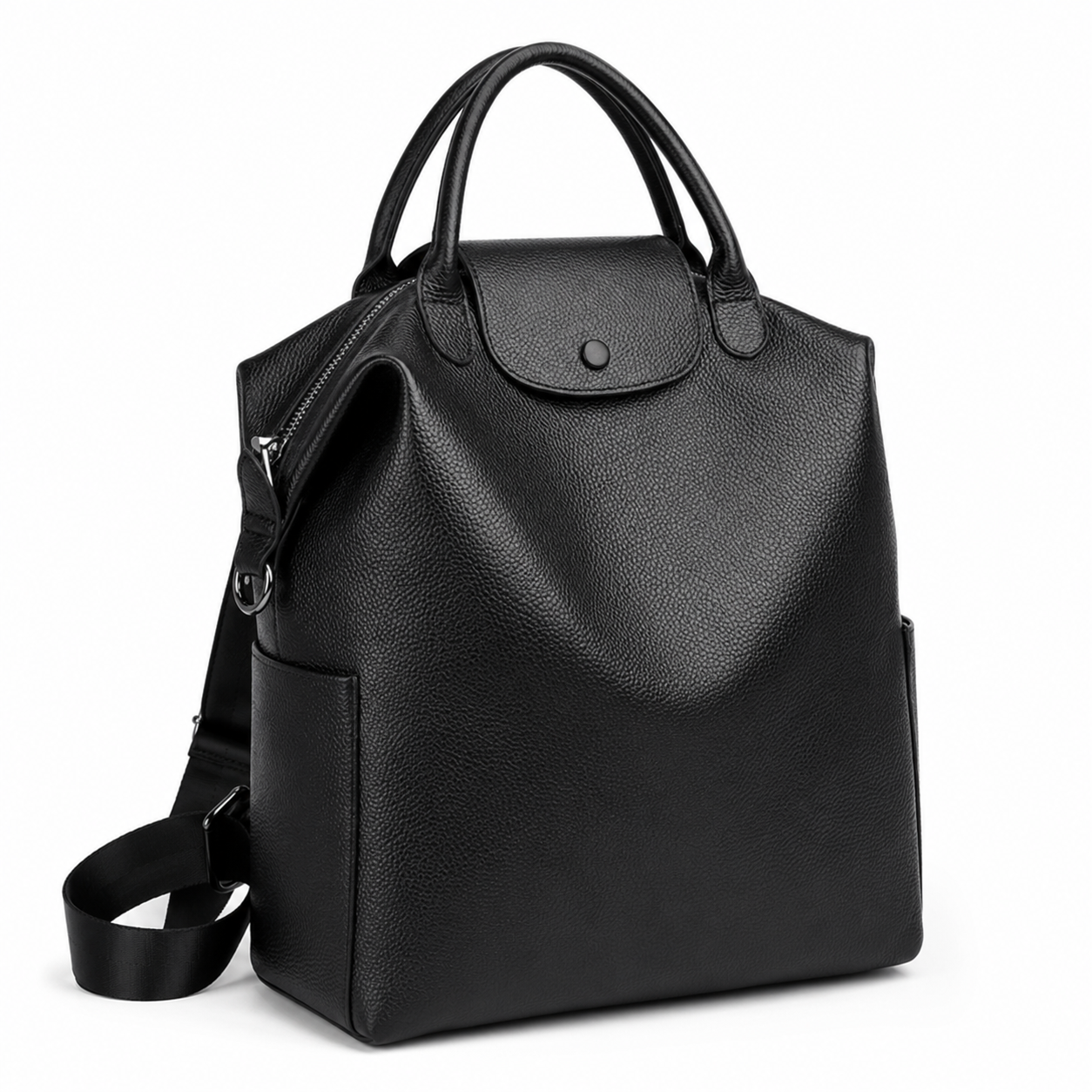 Midnight Carryall Convertible Leather Bag