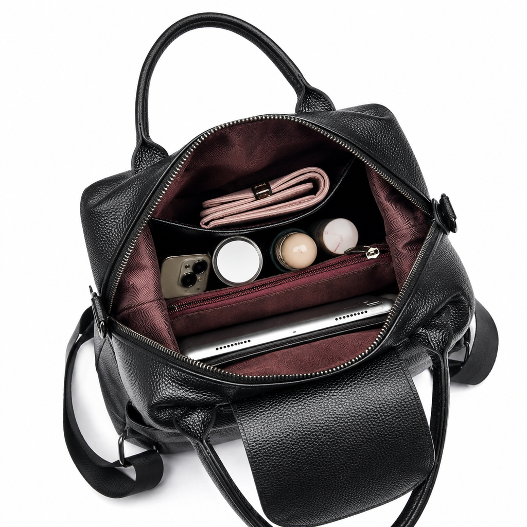 Midnight Carryall Convertible Leather Bag