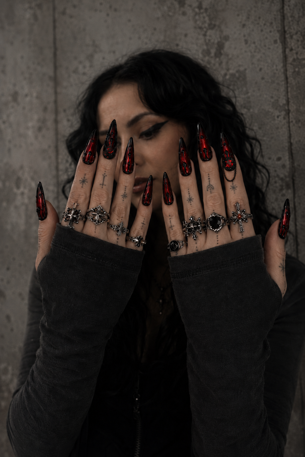 Crimson Veil Nailset