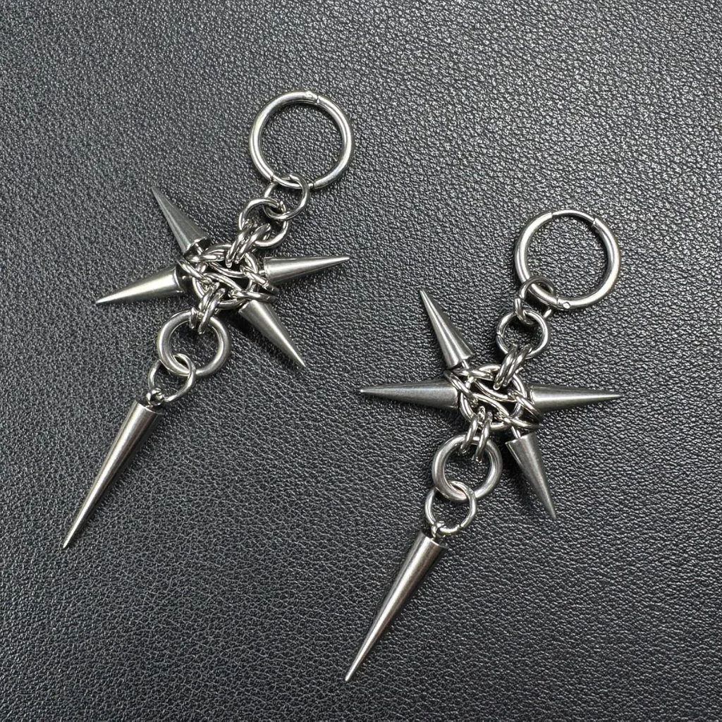 The Iron Star Drop Earrings
